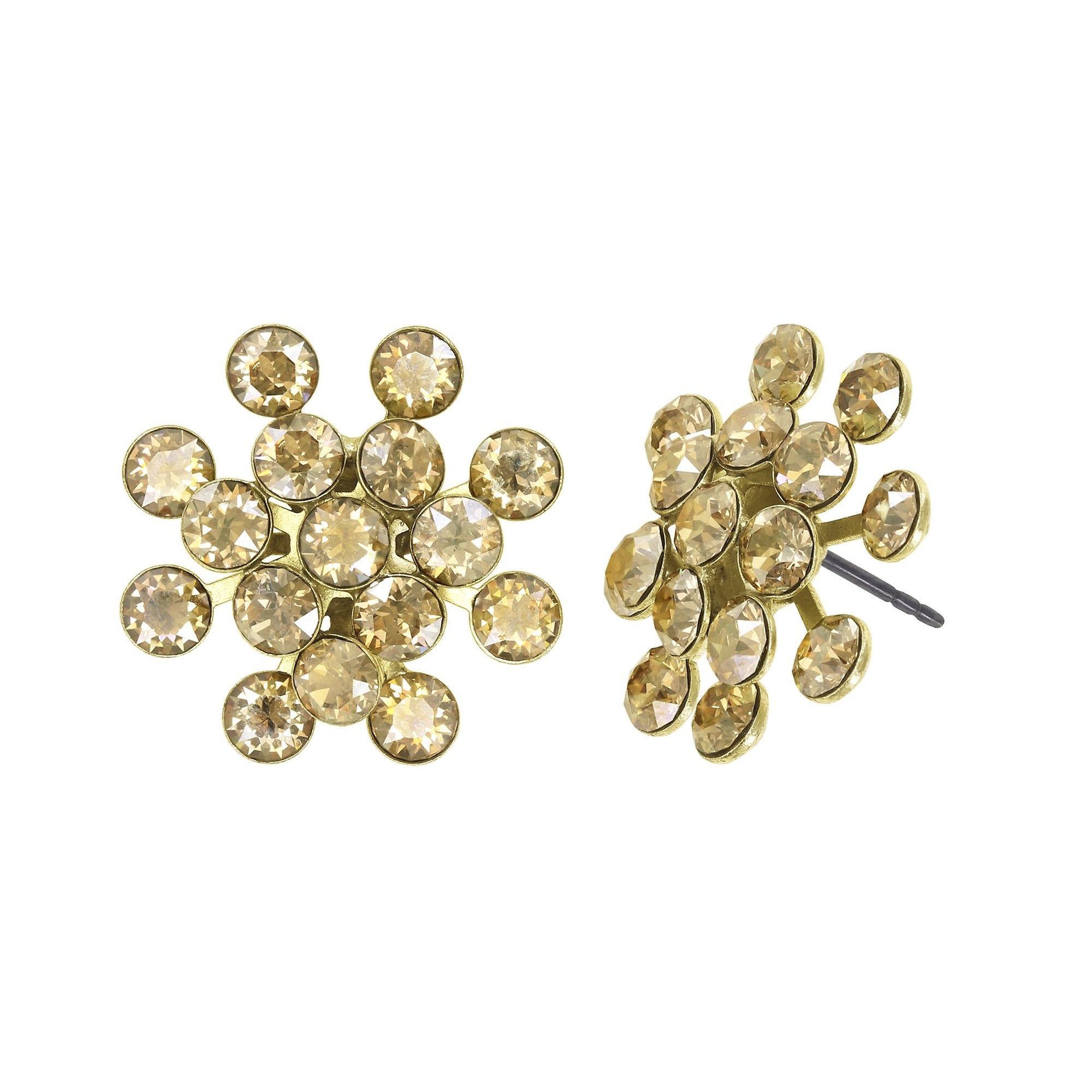 FIREBALL Ohrstecker golden shadow in shiny brass (21mm Ø)