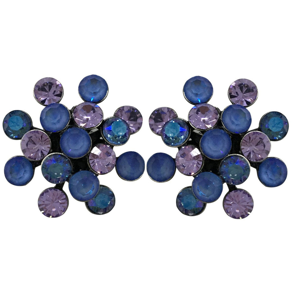 FIREBALL Ohrstecker LIMITED! mix purple lim. in antique silver (21mm Ø)