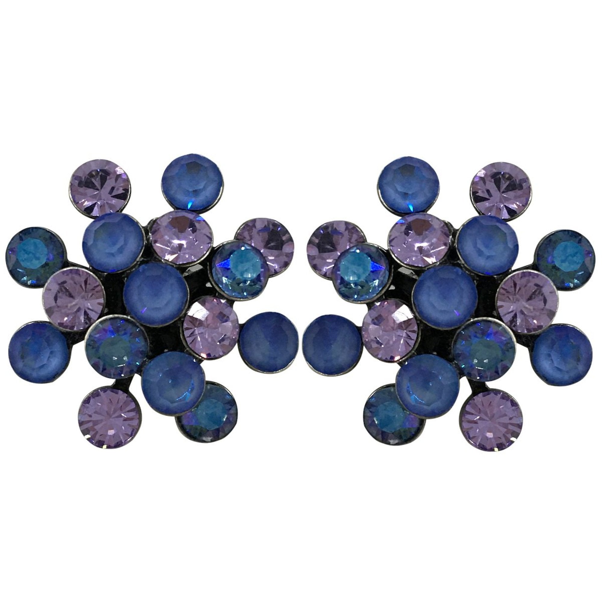 FIREBALL Ohrstecker LIMITED! mix purple lim. in antique silver (21mm Ø)