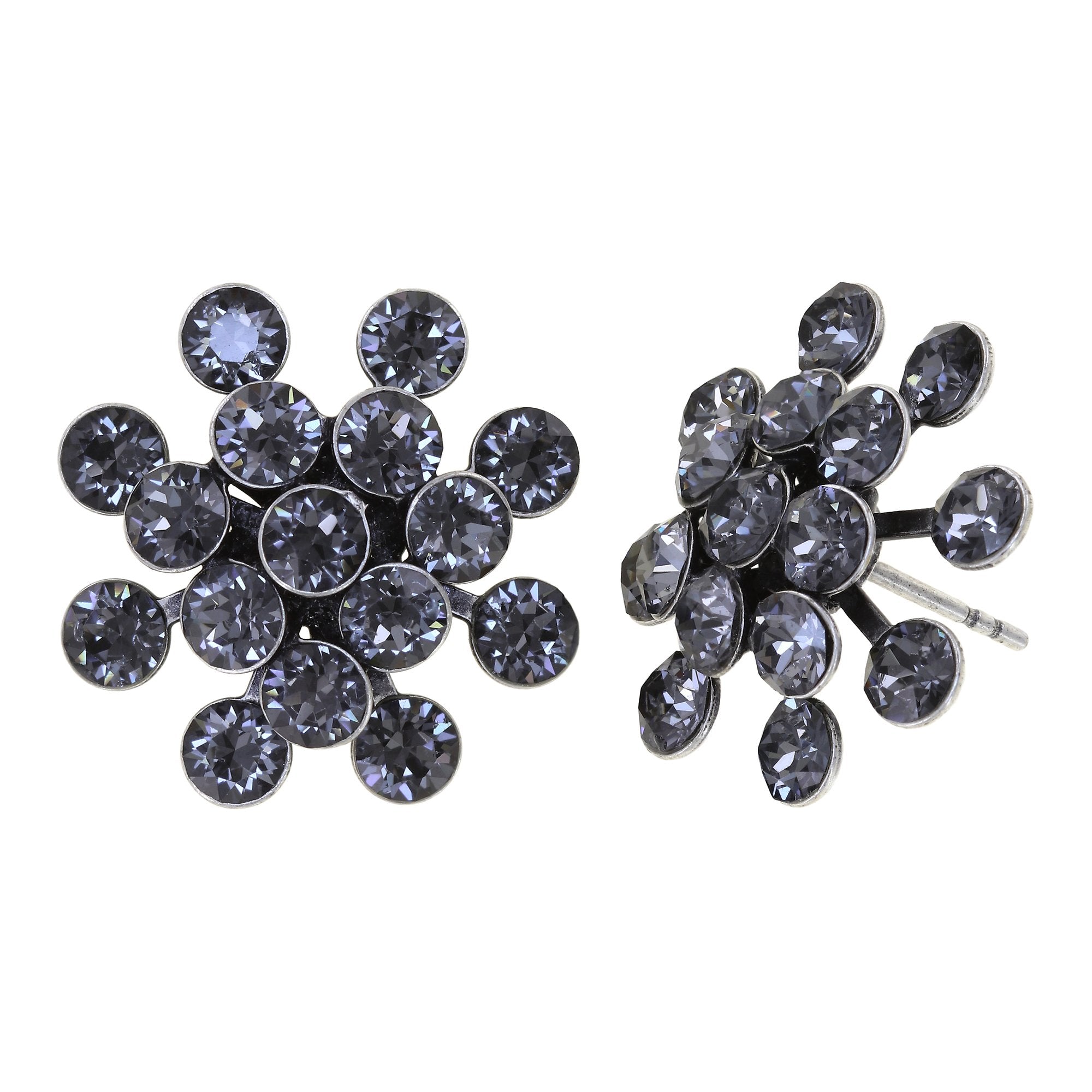 FIREBALL Ohrstecker nightfall in antique silver (21mm Ø)