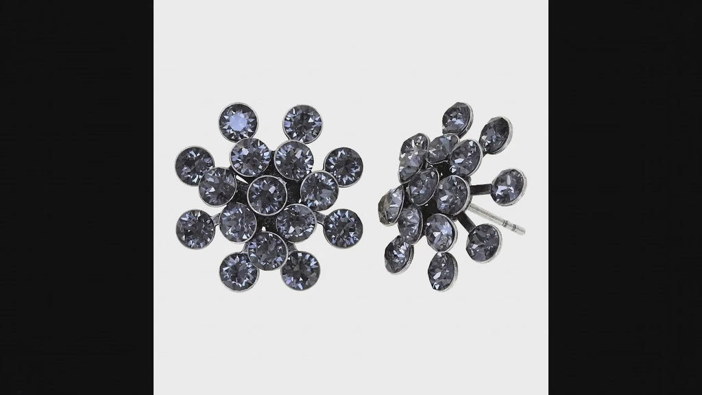 FIREBALL Ohrstecker nightfall in antique silver (21mm Ø)